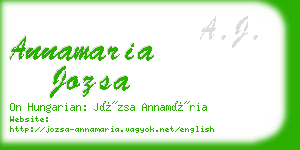 annamaria jozsa business card