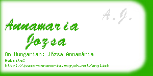 annamaria jozsa business card